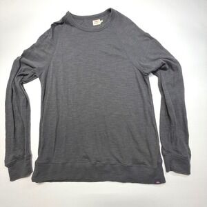 Faherty Men's M Gray Cotton Crewneck Sweatshirt Raglan Pullover